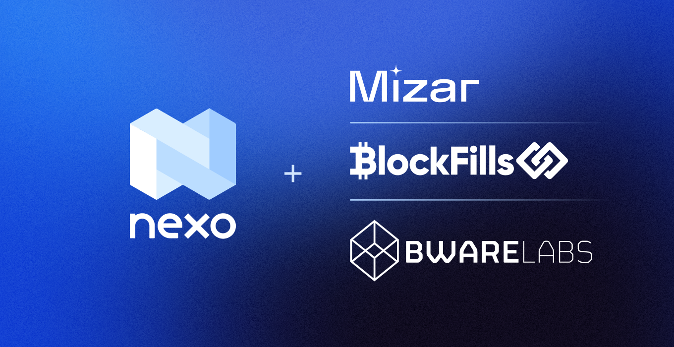 Investments Update: Nexo Partners with Mizar, BlockFills & Bware Labs