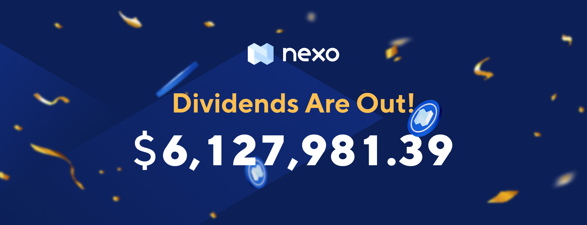 NEXO Token Holders Receive $6,127,981.39 in Dividends