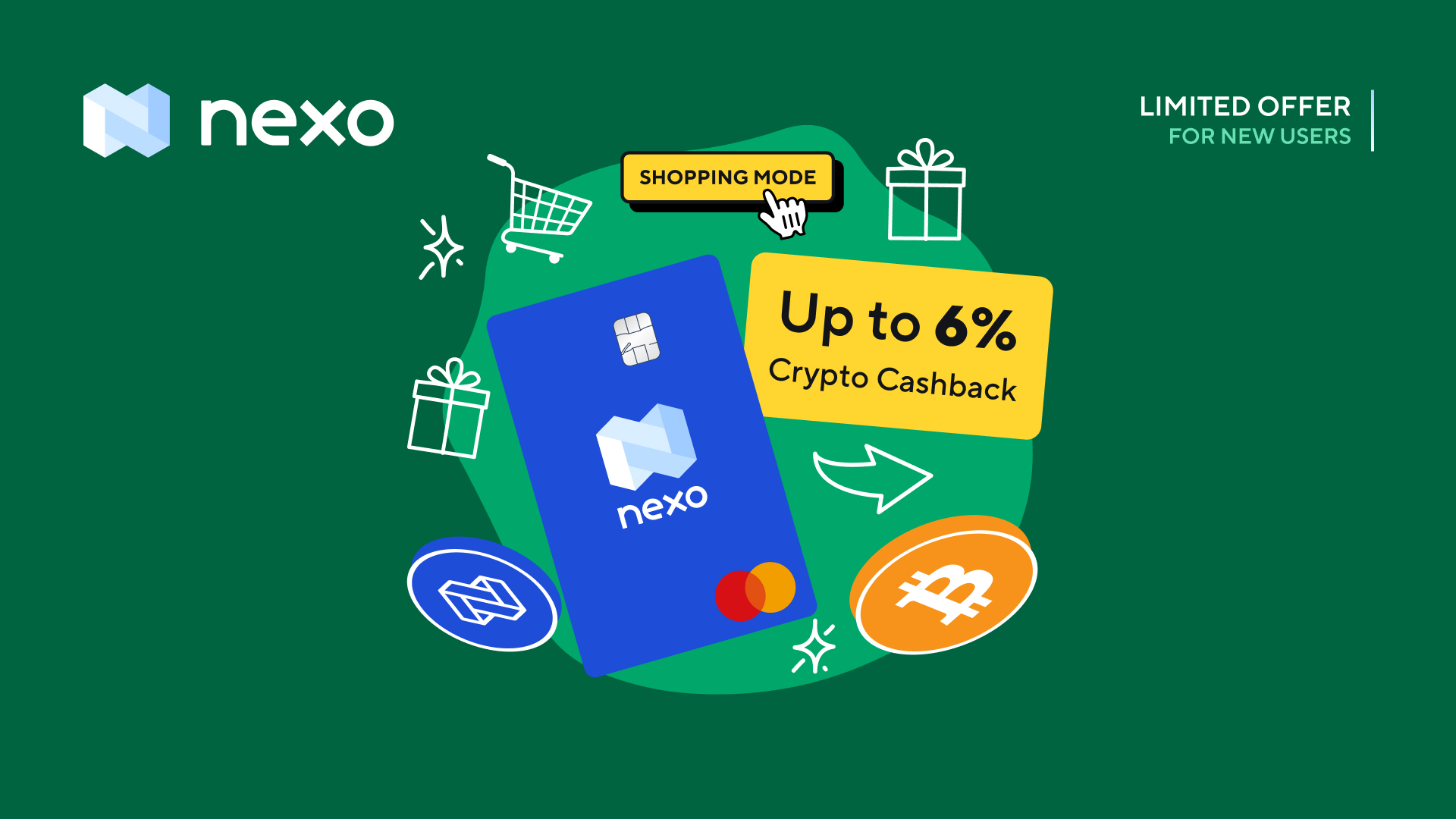 Switch to Shopping Mode with Up to 6% Crypto Cashback